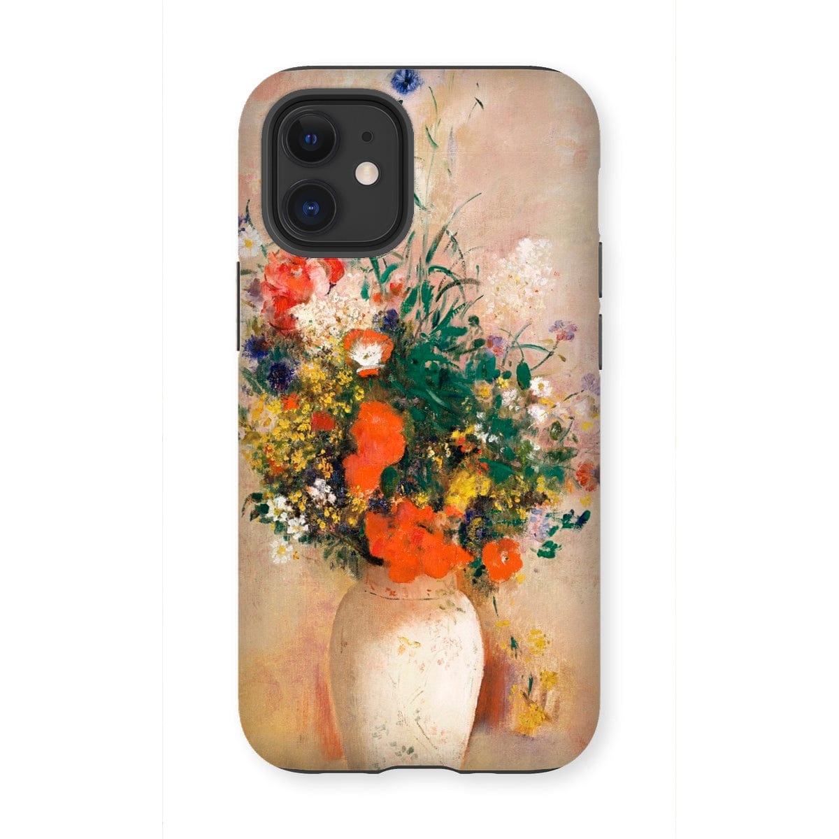 Casezest Mobile Phone Case for iPhone 12 Mini / Gloss Redon Vase of Flowers Design