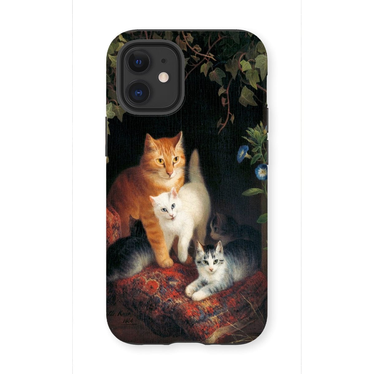 Casezest Mobile Phone Case for iPhone 12 Mini / Gloss Ronner Cat with Kittens Design