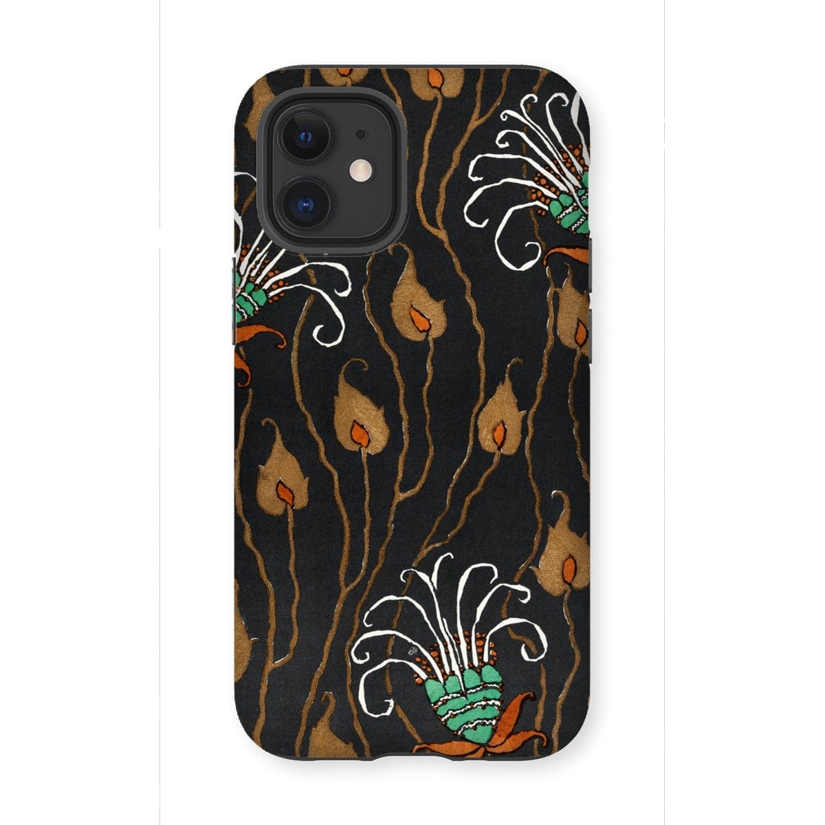 Casezest Mobile Phone Case for iPhone 12 Mini / Gloss Séguy Dark Deco Flower Design