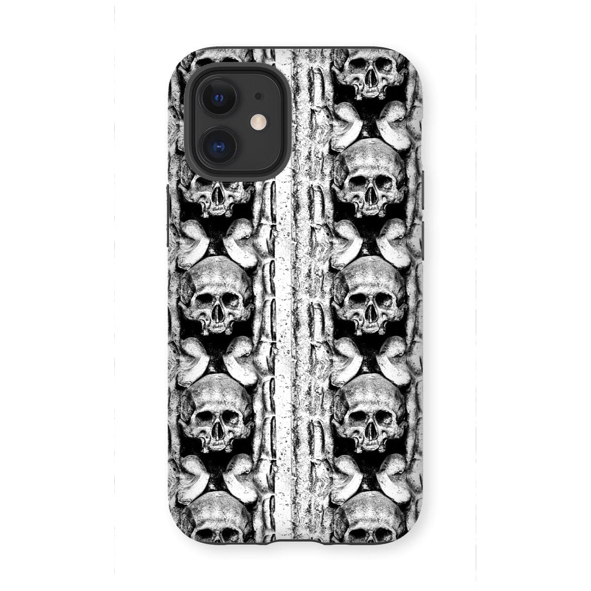 Casezest Mobile Phone Case for iPhone 12 Mini / Gloss Skull Row Design