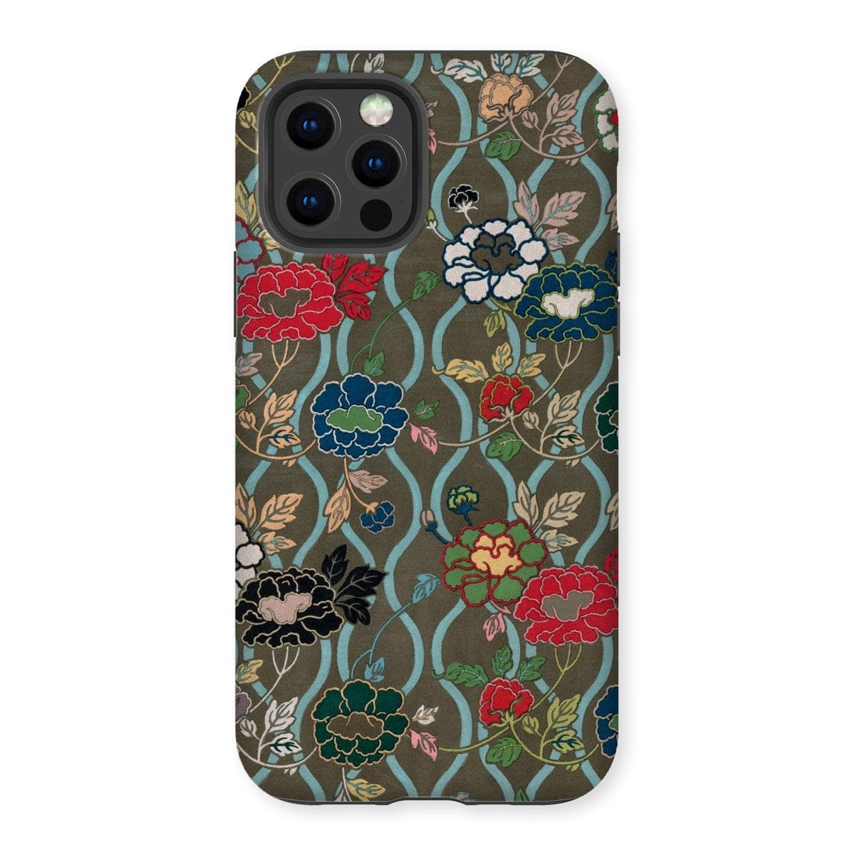 Casezest Mobile Phone Case for iPhone 12 Pro / Gloss Audsley Japanese Flower Wall Design