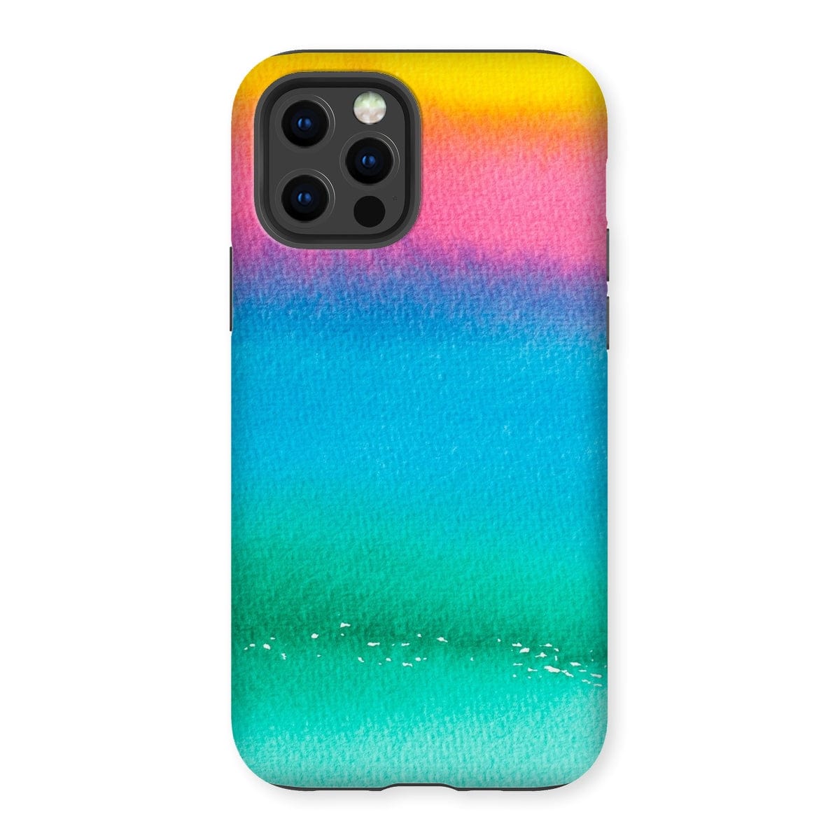 Casezest Mobile Phone Case for iPhone 12 Pro / Gloss Bright Watercolour Design