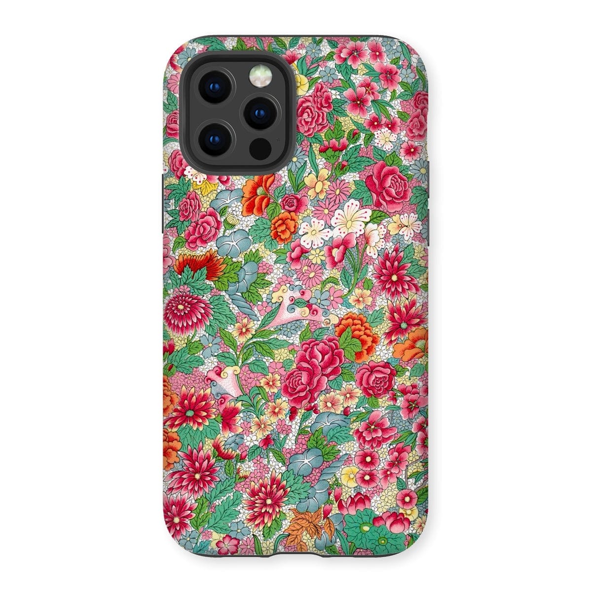 Casezest Mobile Phone Case for iPhone 12 Pro / Gloss Chinese Flower Pattern Design