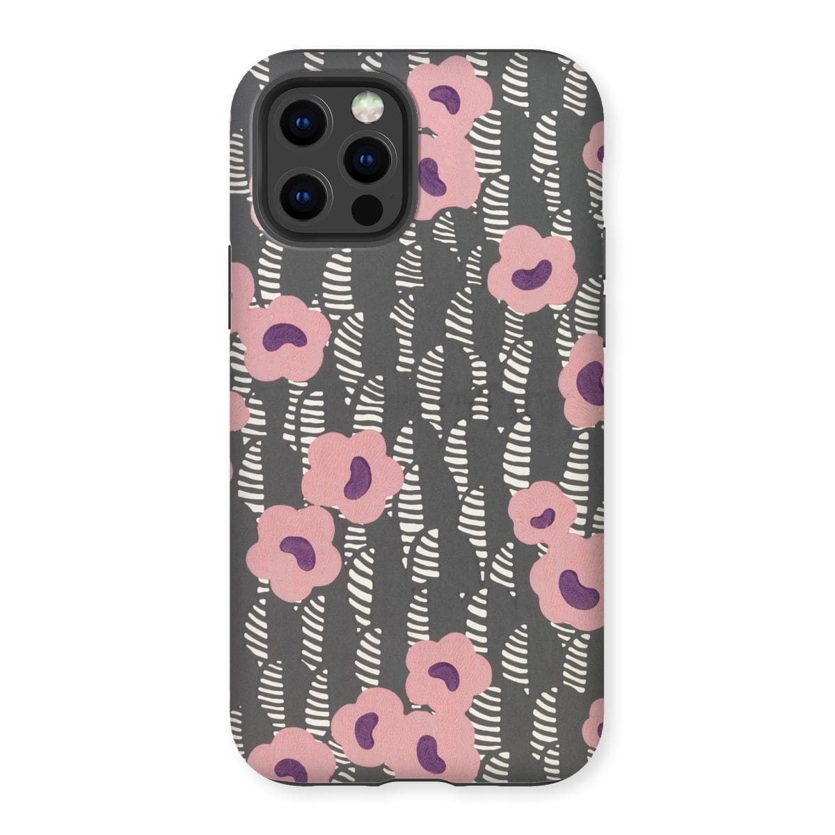 Casezest Mobile Phone Case for iPhone 12 Pro / Gloss Crevel Flower Sidewall Design