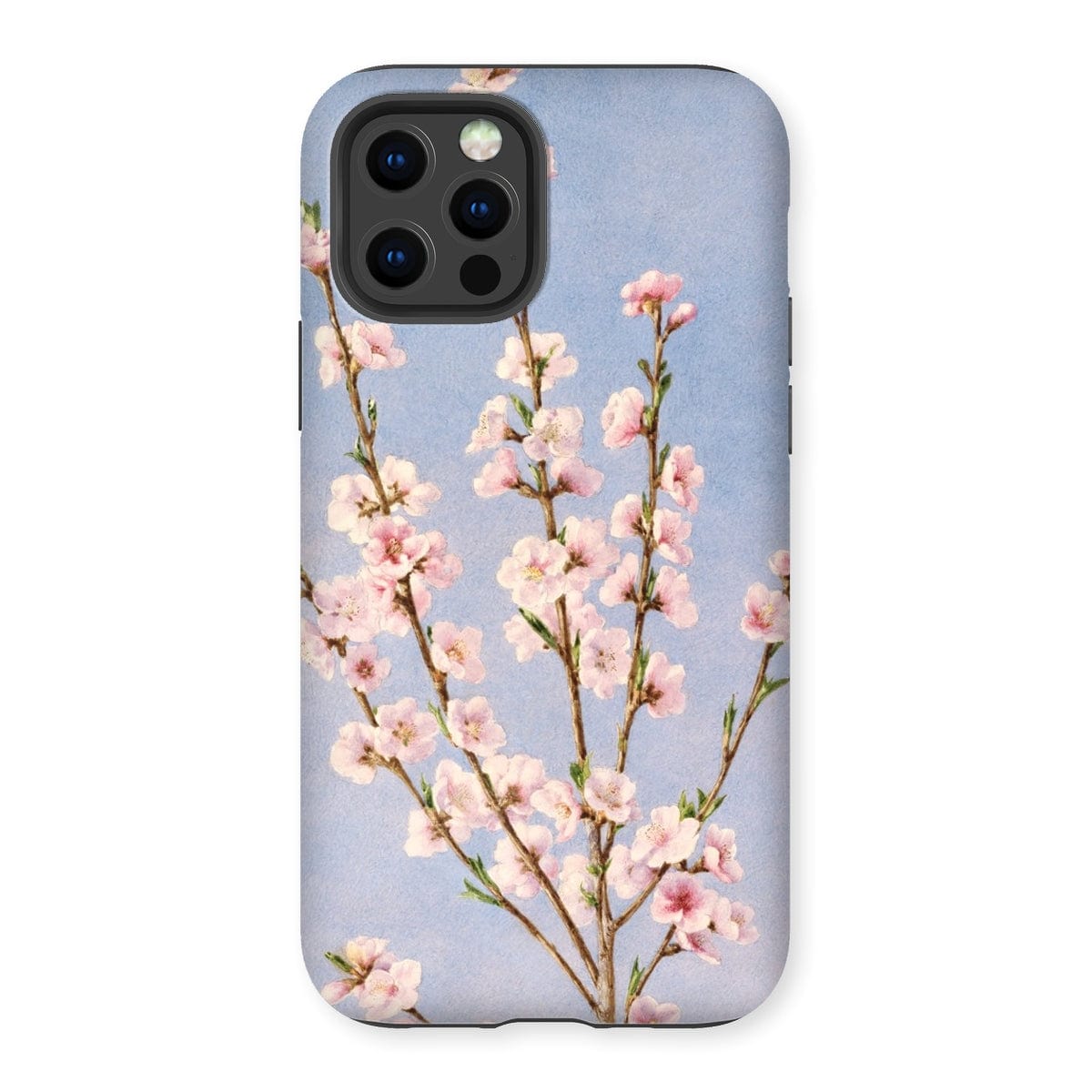 Casezest Mobile Phone Case for iPhone 12 Pro / Gloss Hill Peach Blossoms Design