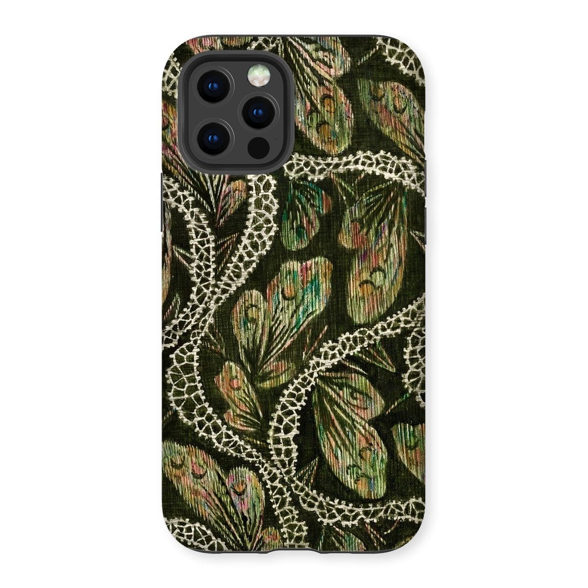 Casezest Mobile Phone Case for iPhone 12 Pro / Gloss Isabelle Green Silk Design