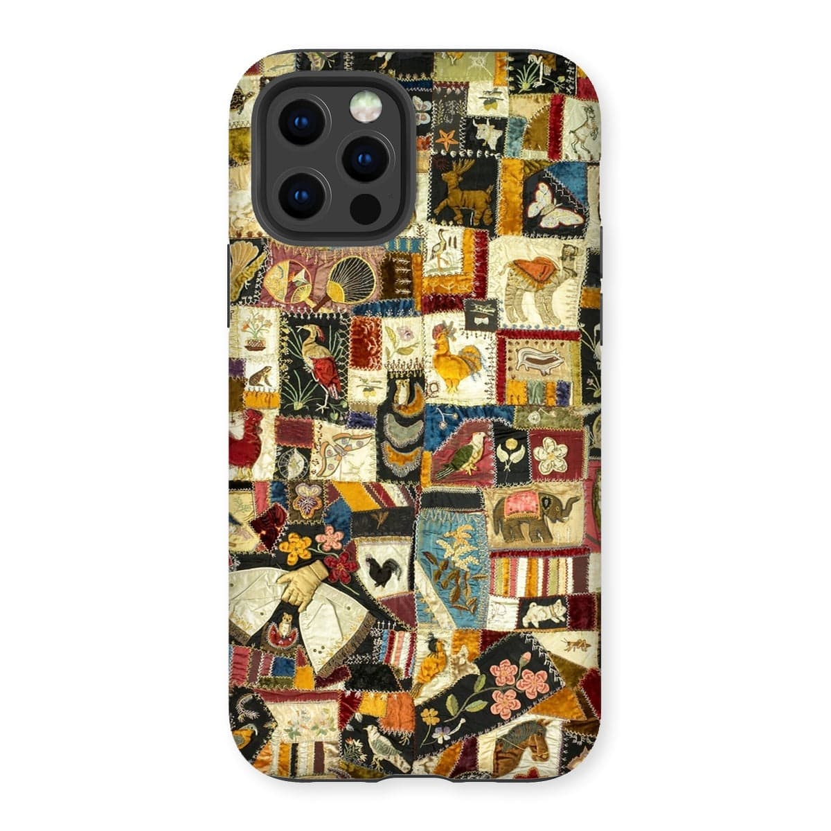 Casezest Mobile Phone Case for iPhone 12 Pro / Gloss Marvin Animal Quilt Design