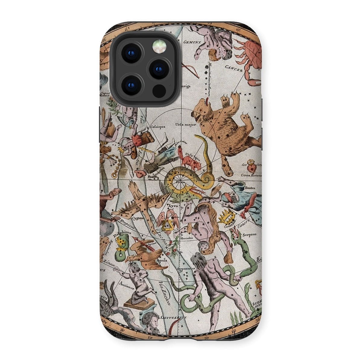 Casezest Mobile Phone Case for iPhone 12 Pro / Gloss Old Constellation Map Design