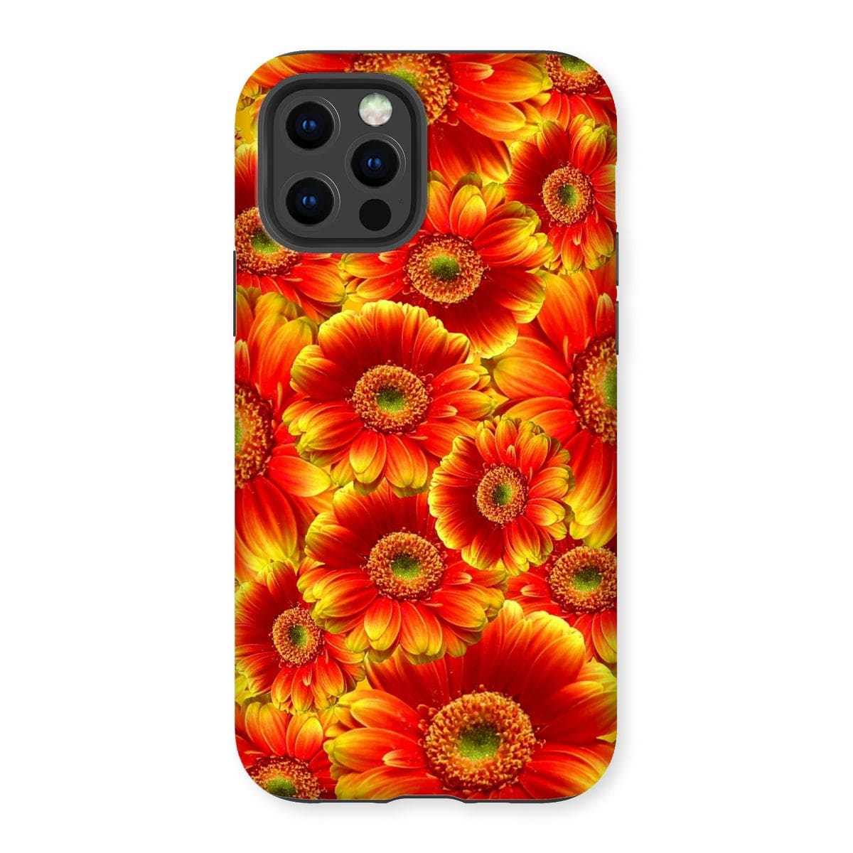 Casezest Mobile Phone Case for iPhone 12 Pro / Gloss Orange Gerbera Design