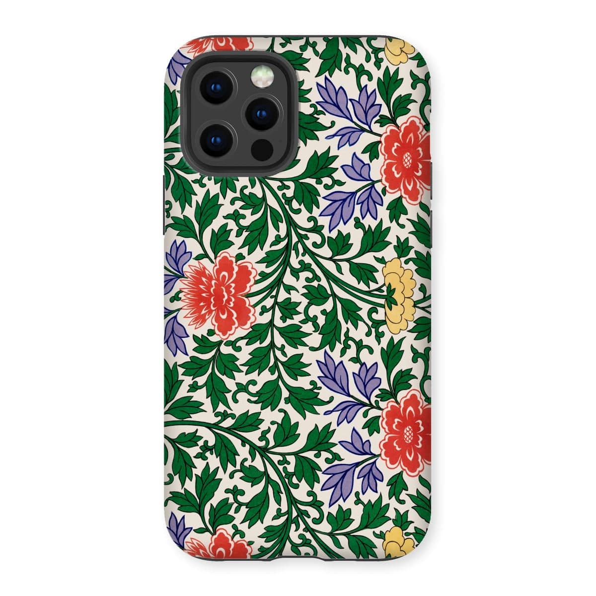 Casezest Mobile Phone Case for iPhone 12 Pro / Gloss Oriental Botanical Design