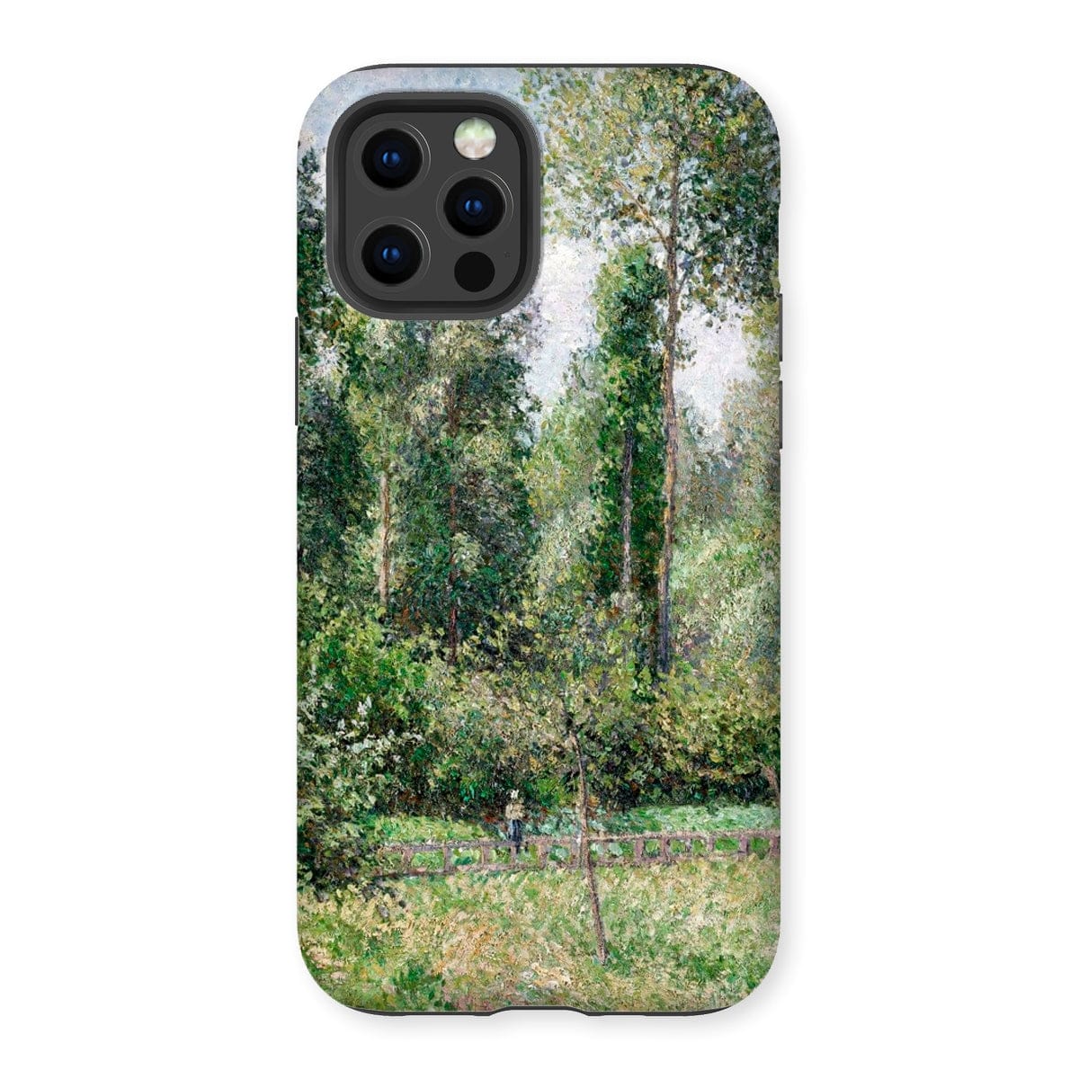 Casezest Mobile Phone Case for iPhone 12 Pro / Gloss Pissarro Poplars Design