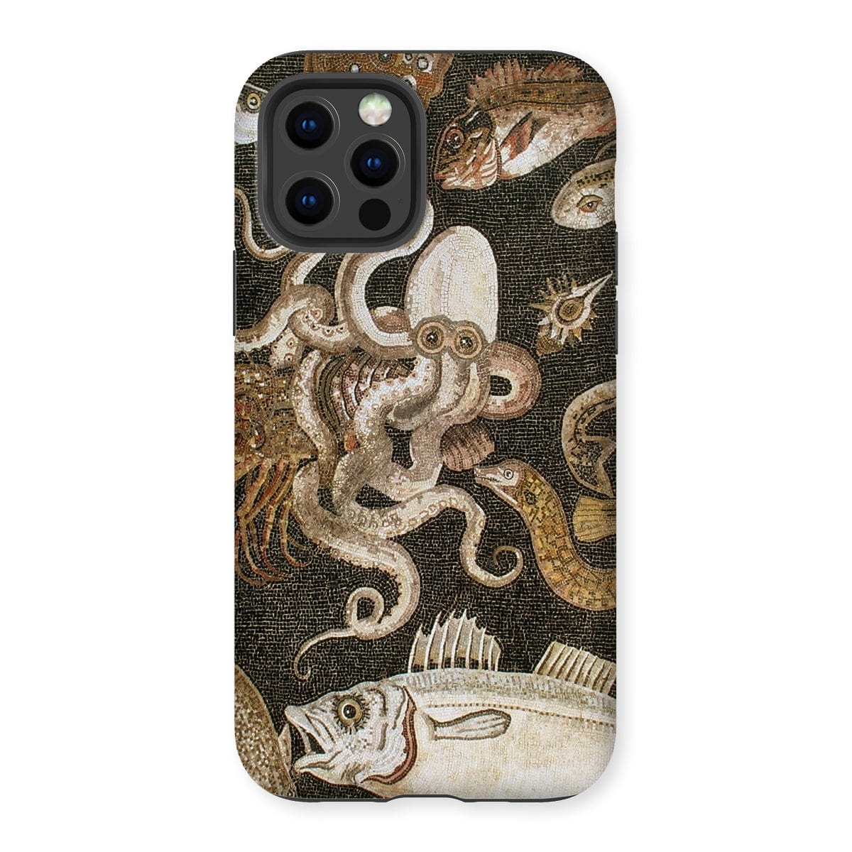 Casezest Mobile Phone Case for iPhone 12 Pro / Gloss Pompeii Sealife Mosaic Design