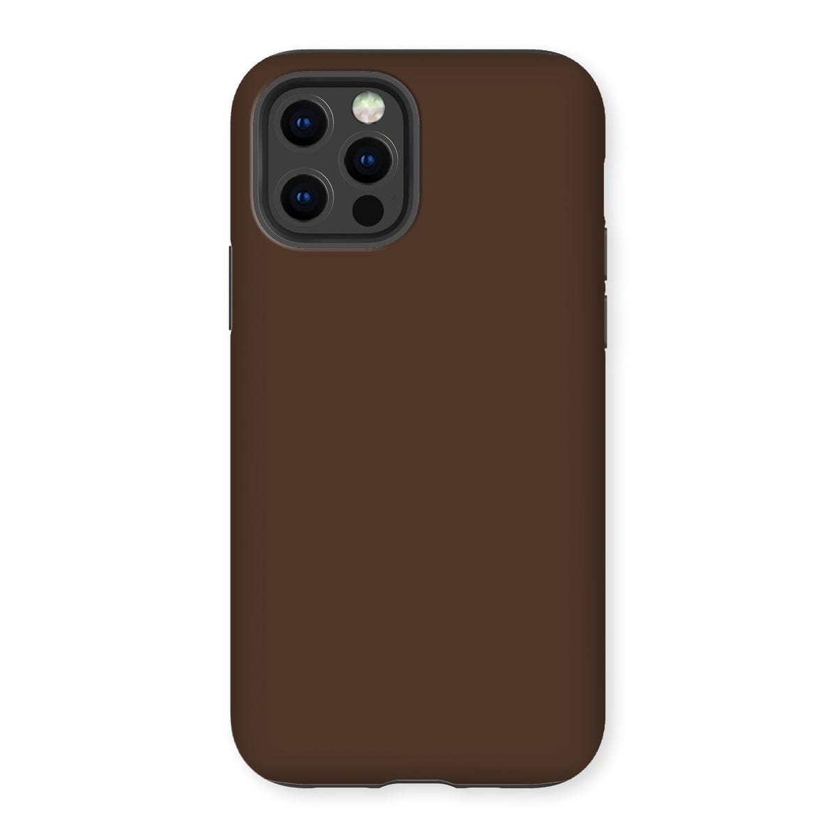 Casezest Mobile Phone Case for iPhone 12 Pro / Gloss Pure Dark Brown Design