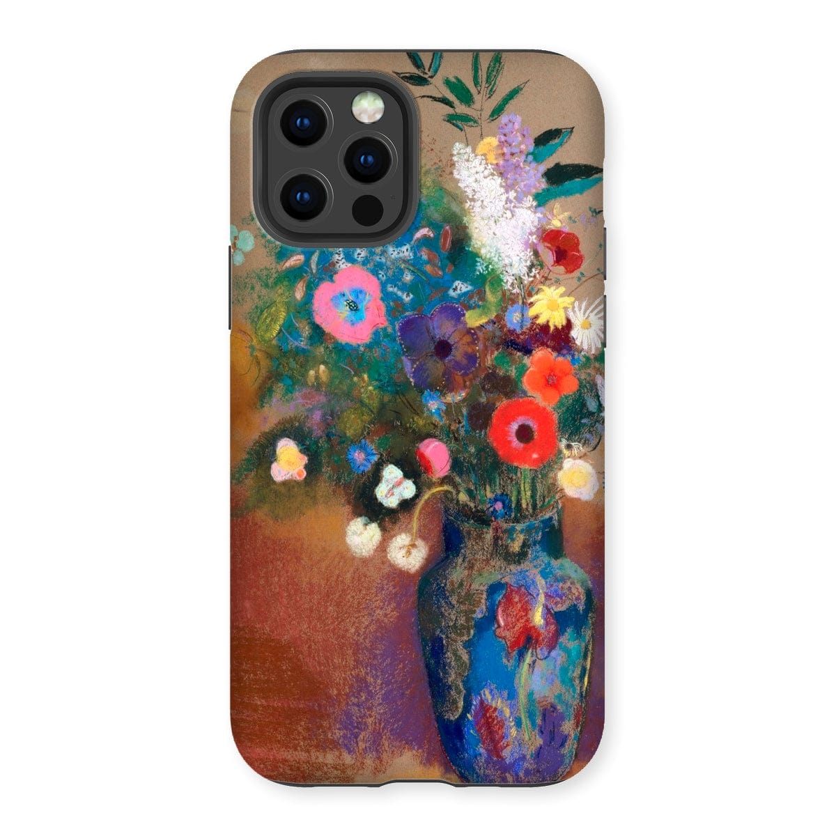 Casezest Mobile Phone Case for iPhone 12 Pro / Gloss Redon Bouquet of Flowers Design