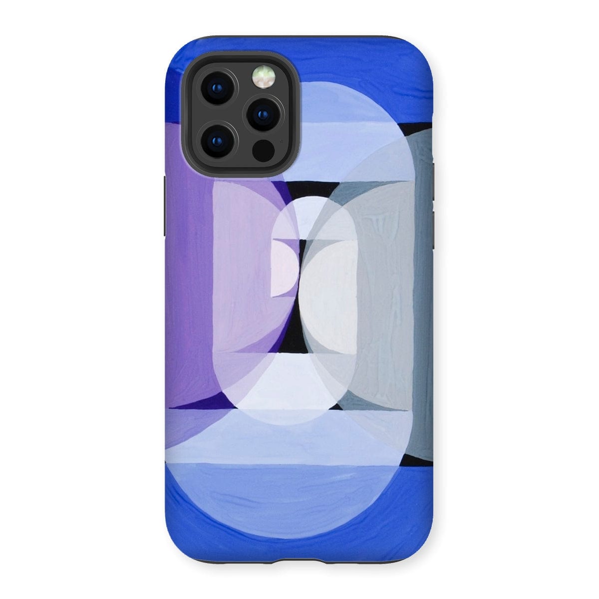 Casezest Mobile Phone Case for iPhone 12 Pro / Gloss Schillinger Blue Gray Violet Wheel Design