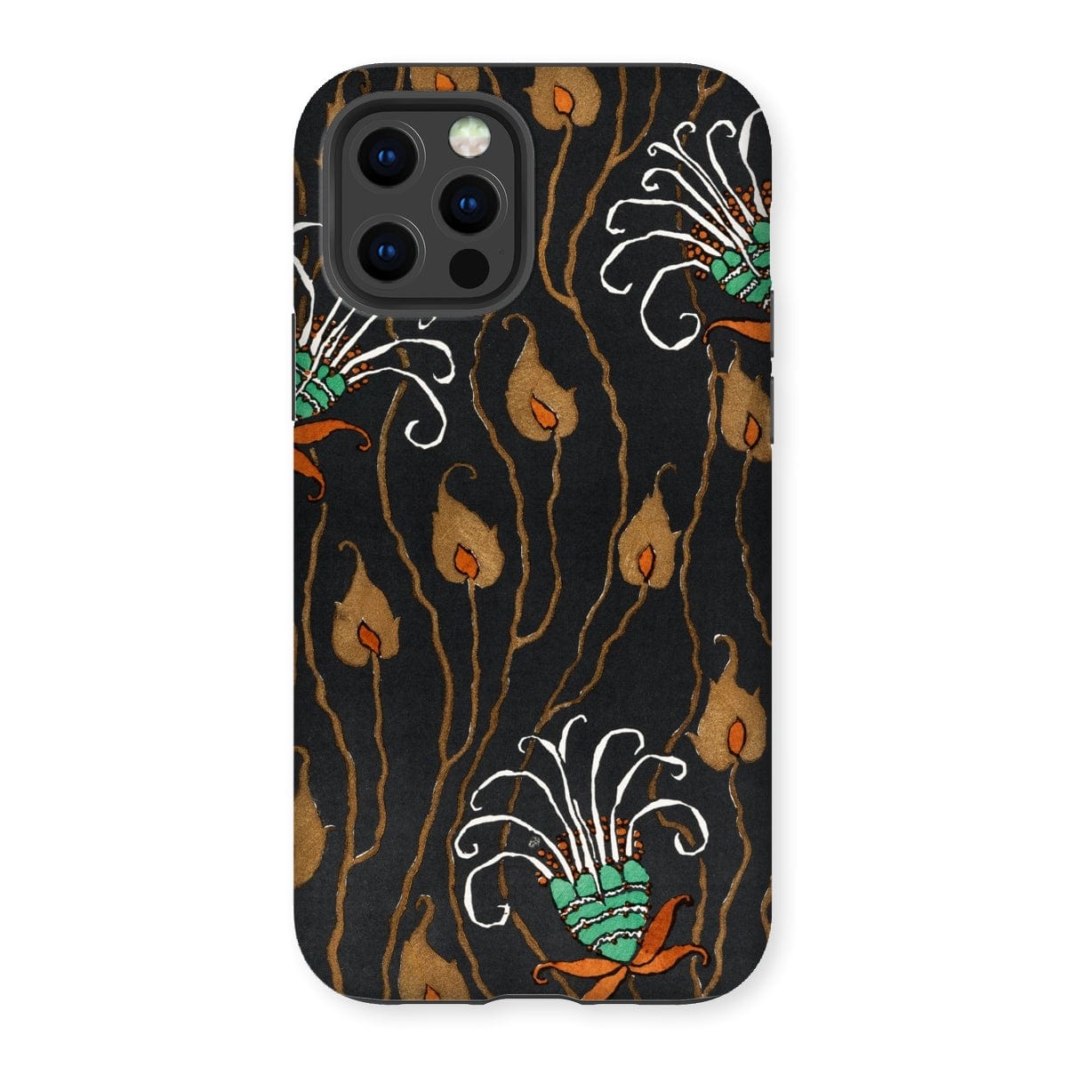 Casezest Mobile Phone Case for iPhone 12 Pro / Gloss Séguy Dark Deco Flower Design