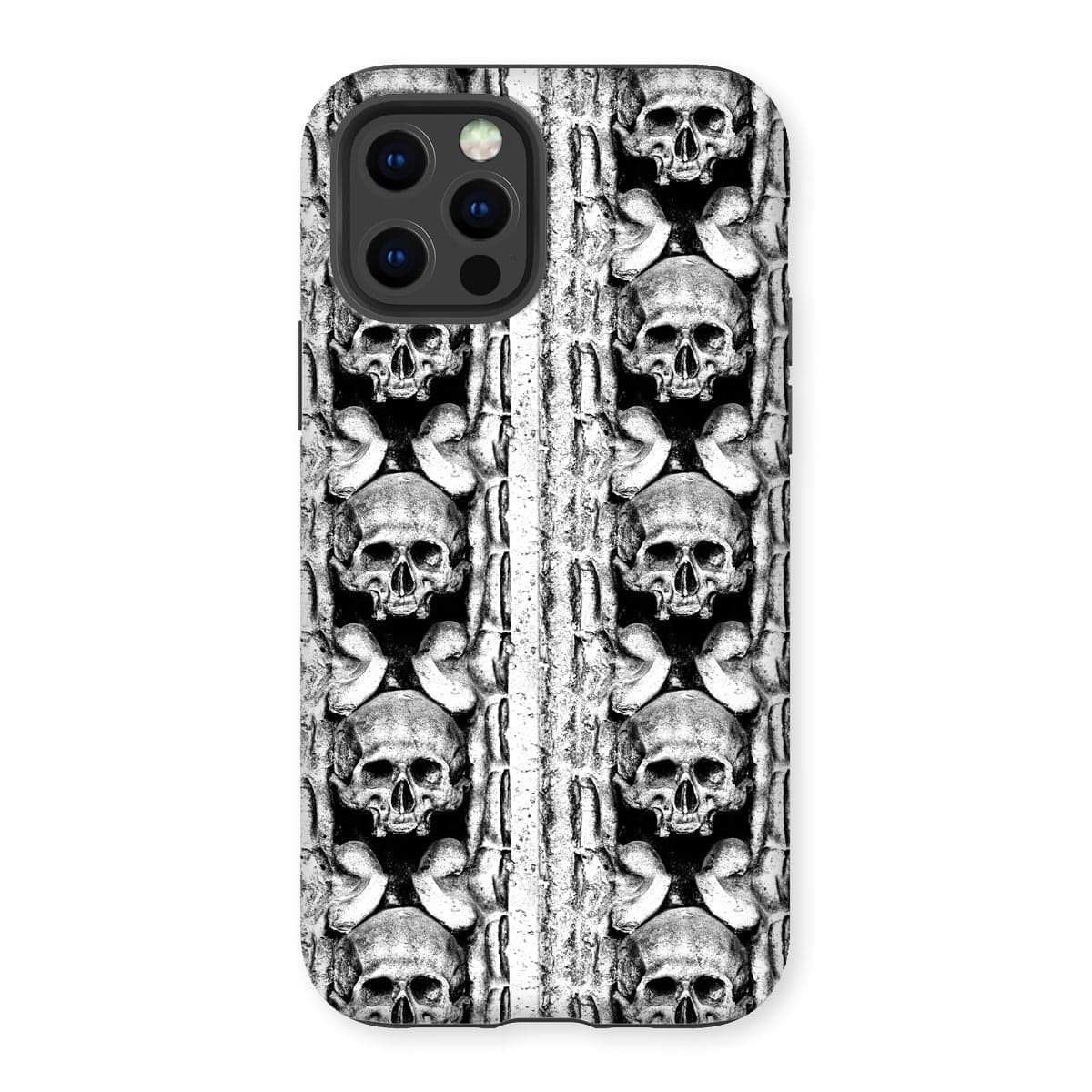 Casezest Mobile Phone Case for iPhone 12 Pro / Gloss Skull Row Design