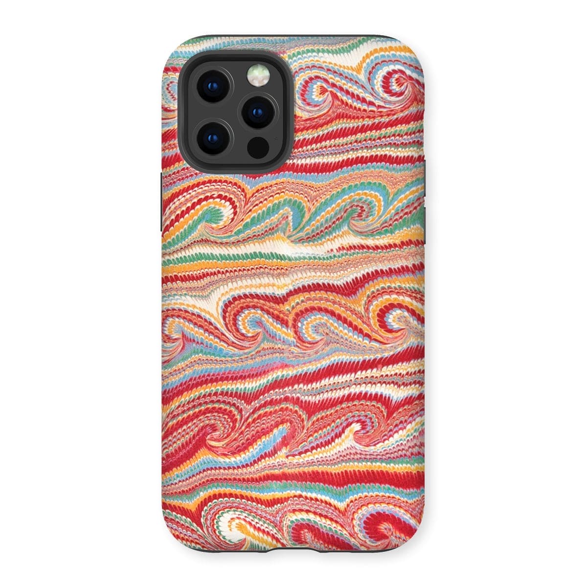 Casezest Mobile Phone Case for iPhone 12 Pro / Gloss Watteau Endpaper Design