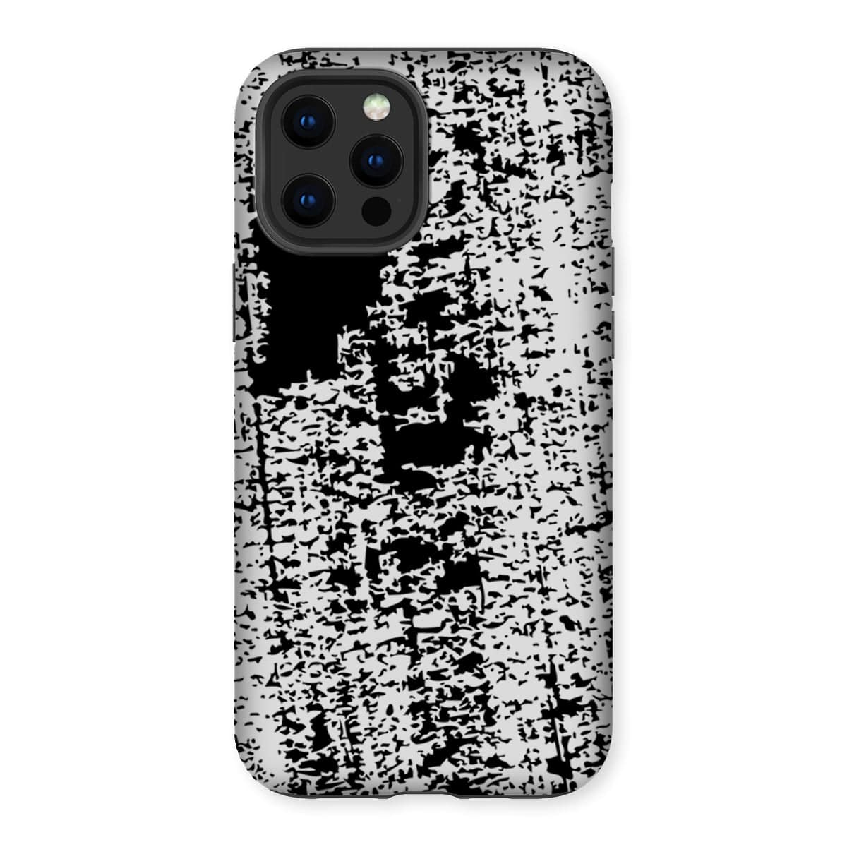 Casezest Mobile Phone Case for iPhone 12 Pro Max / Gloss Black Brushstroke Design