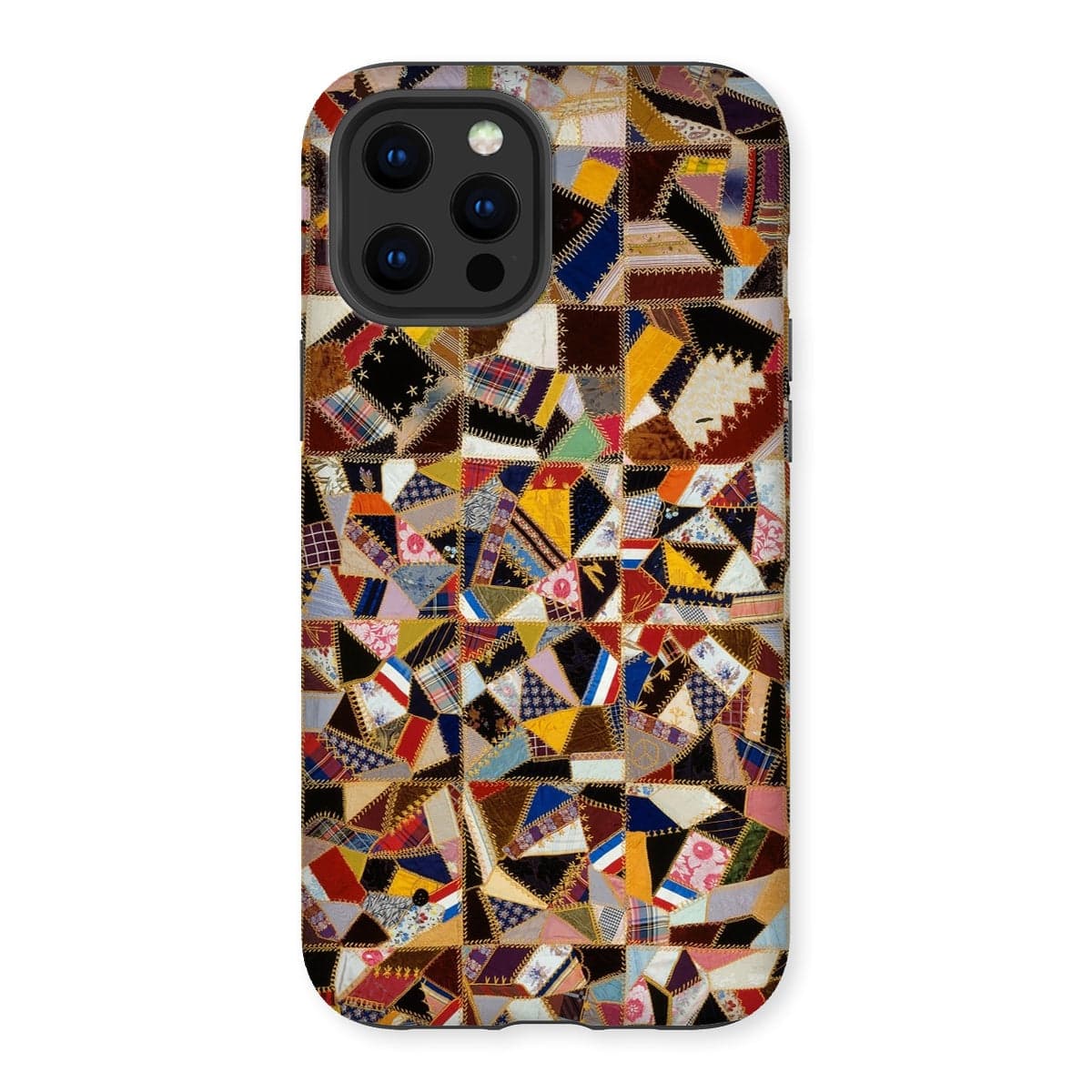 Casezest Mobile Phone Case for iPhone 12 Pro Max / Gloss Crazy Pattern Quilt Design