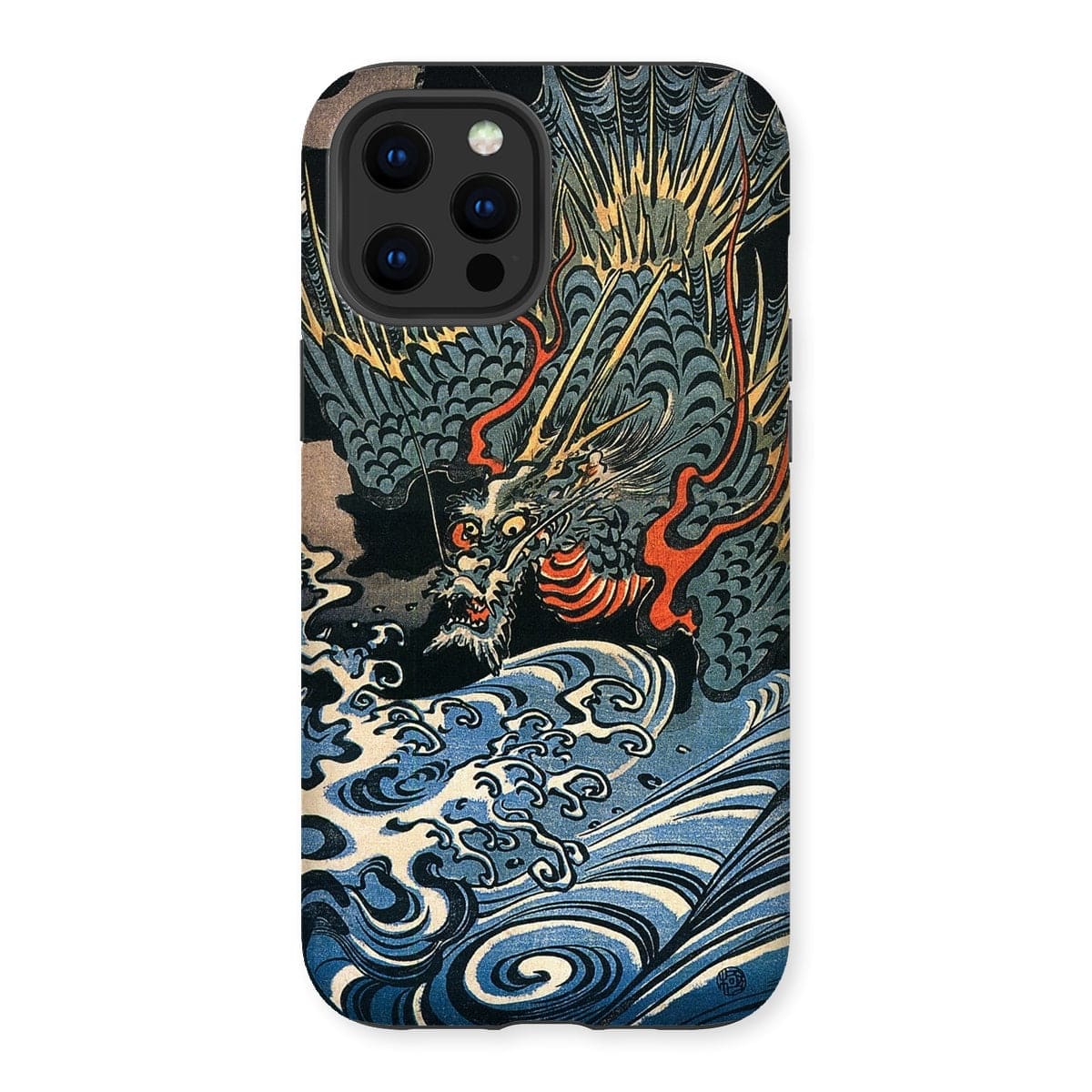 Casezest Mobile Phone Case for iPhone 12 Pro Max / Gloss Dragon Over Waves Design