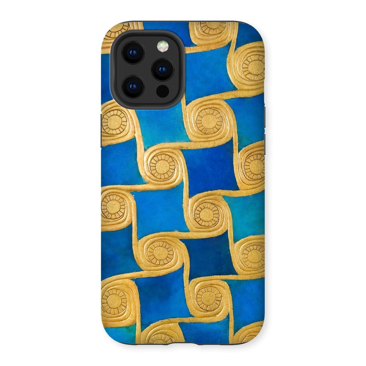 Casezest Mobile Phone Case for iPhone 12 Pro Max / Gloss Gold Swirls Design