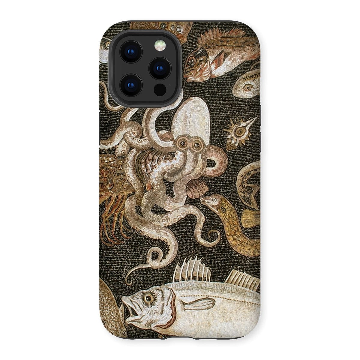 Casezest Mobile Phone Case for iPhone 12 Pro Max / Gloss Pompeii Sealife Mosaic Design