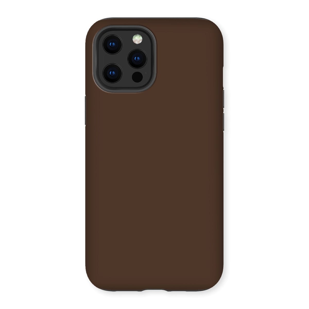 Casezest Mobile Phone Case for iPhone 12 Pro Max / Gloss Pure Dark Brown Design