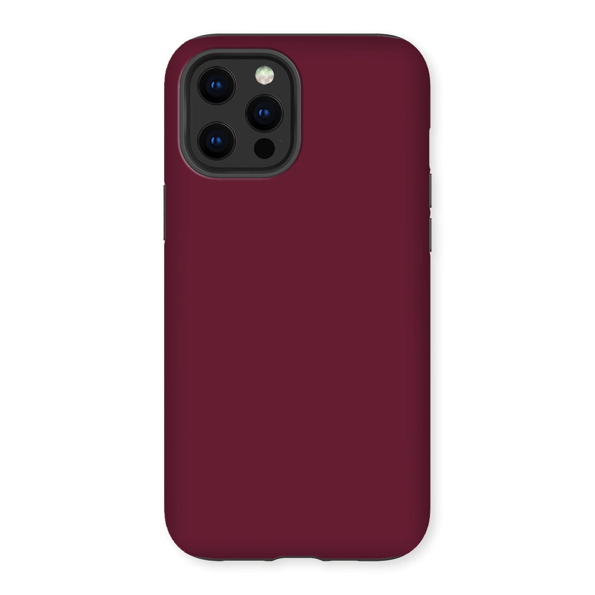 Casezest Mobile Phone Case for iPhone 12 Pro Max / Gloss Pure Dark Red Design