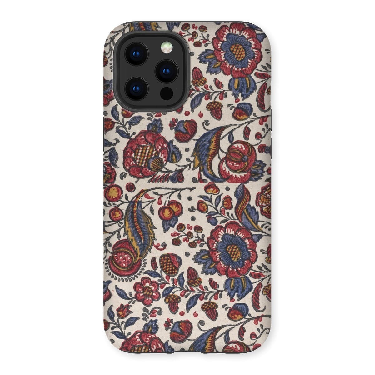 Casezest Mobile Phone Case for iPhone 12 Pro Max / Gloss Red Blue and Yellow Flowers Design