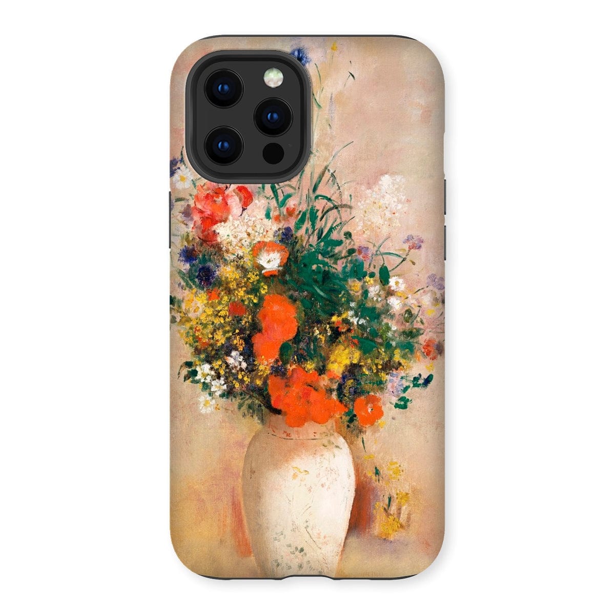 Casezest Mobile Phone Case for iPhone 12 Pro Max / Gloss Redon Vase of Flowers Design