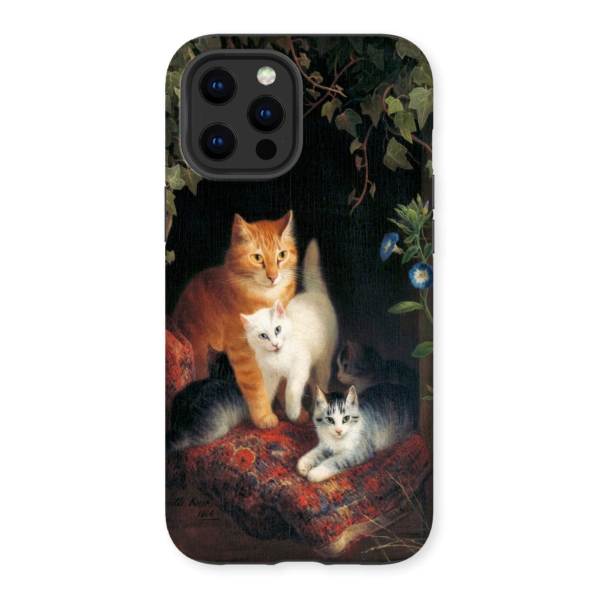 Casezest Mobile Phone Case for iPhone 12 Pro Max / Gloss Ronner Cat with Kittens Design