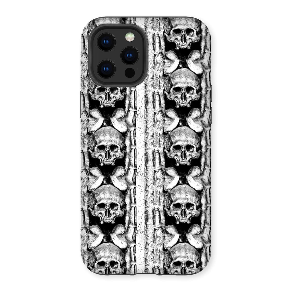 Casezest Mobile Phone Case for iPhone 12 Pro Max / Gloss Skull Row Design