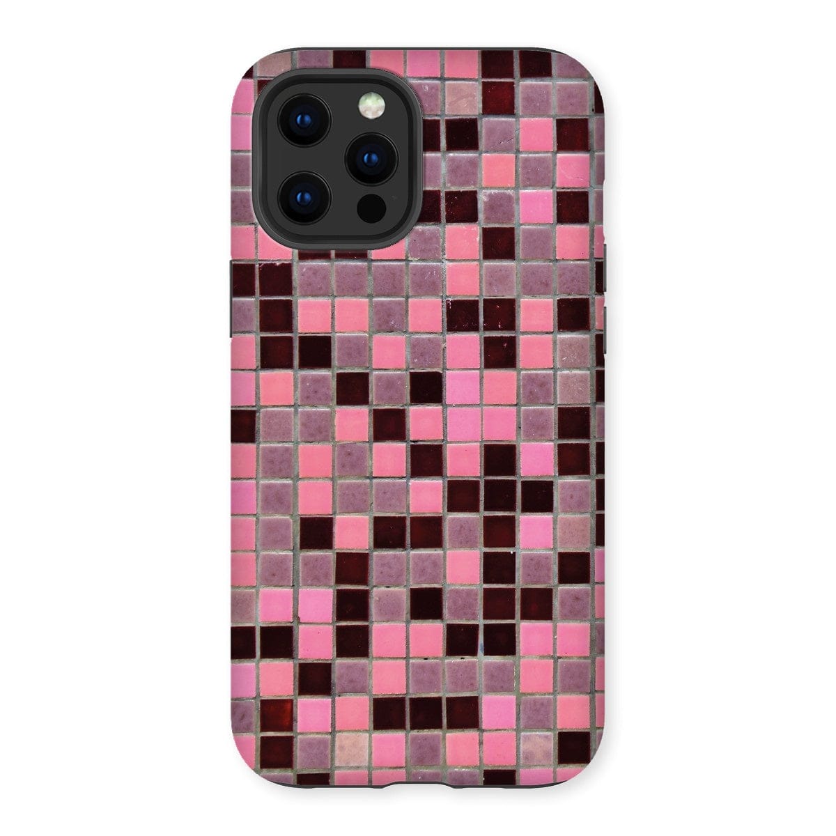 Casezest Mobile Phone Case for iPhone 12 Pro Max / Gloss Small Old Pink Tile Design