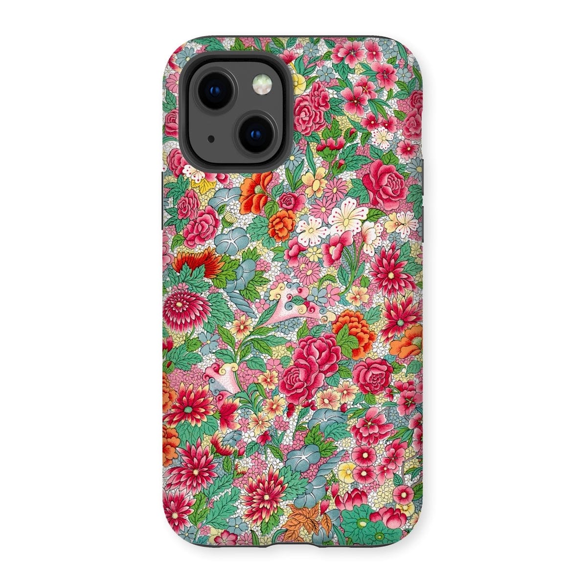 Casezest Mobile Phone Case for iPhone 13 / Gloss Chinese Flower Pattern Design