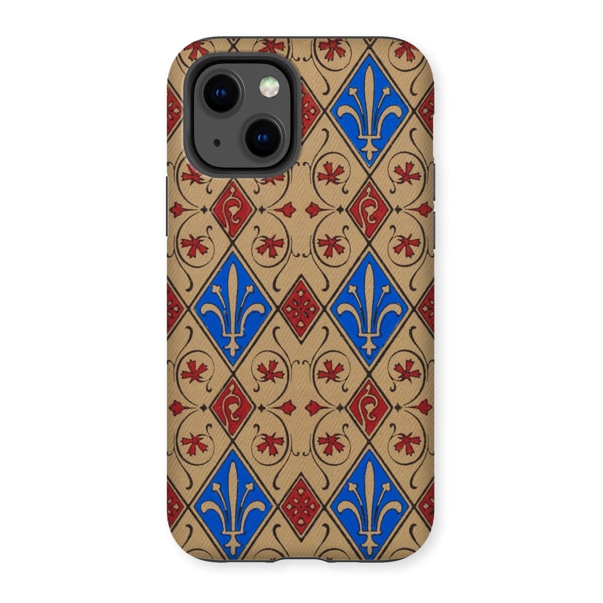 Casezest Mobile Phone Case for iPhone 13 / Gloss Fleur Diamond Tile Design