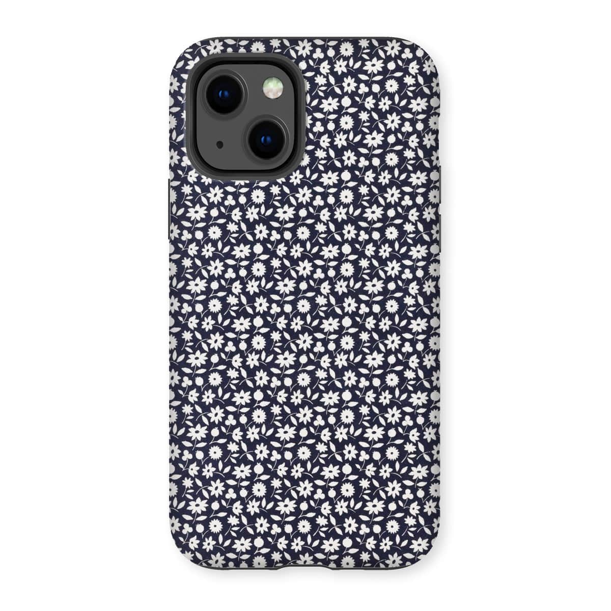 Casezest Mobile Phone Case for iPhone 13 / Gloss Goy White Flowers Design