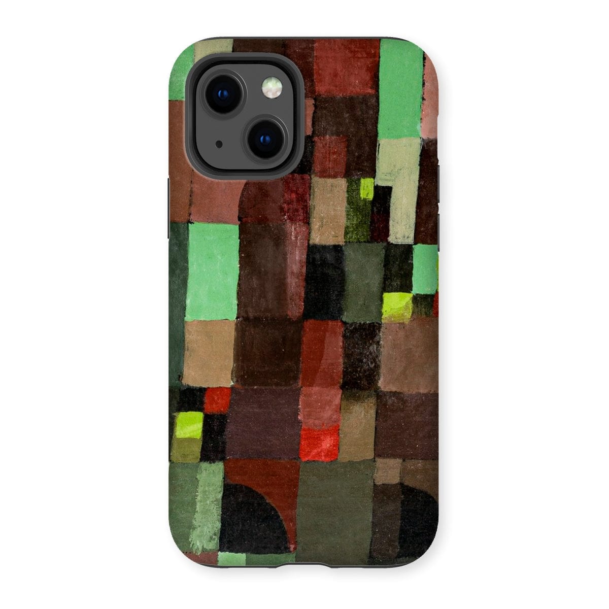 Casezest Mobile Phone Case for iPhone 13 / Gloss Klee Red and Green Design