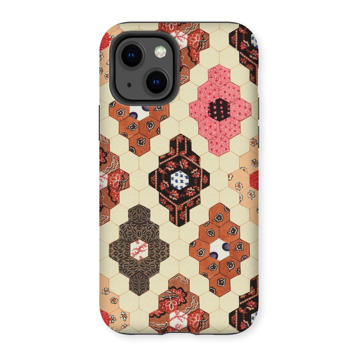 Casezest Mobile Phone Case for iPhone 13 / Gloss Light Painted Quilt Design