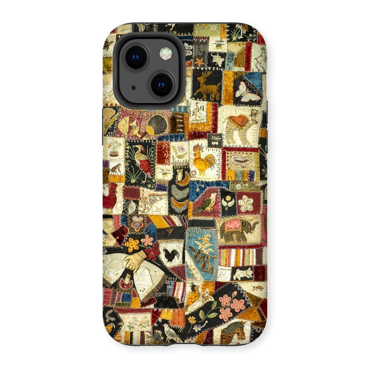 Casezest Mobile Phone Case for iPhone 13 / Gloss Marvin Animal Quilt Design