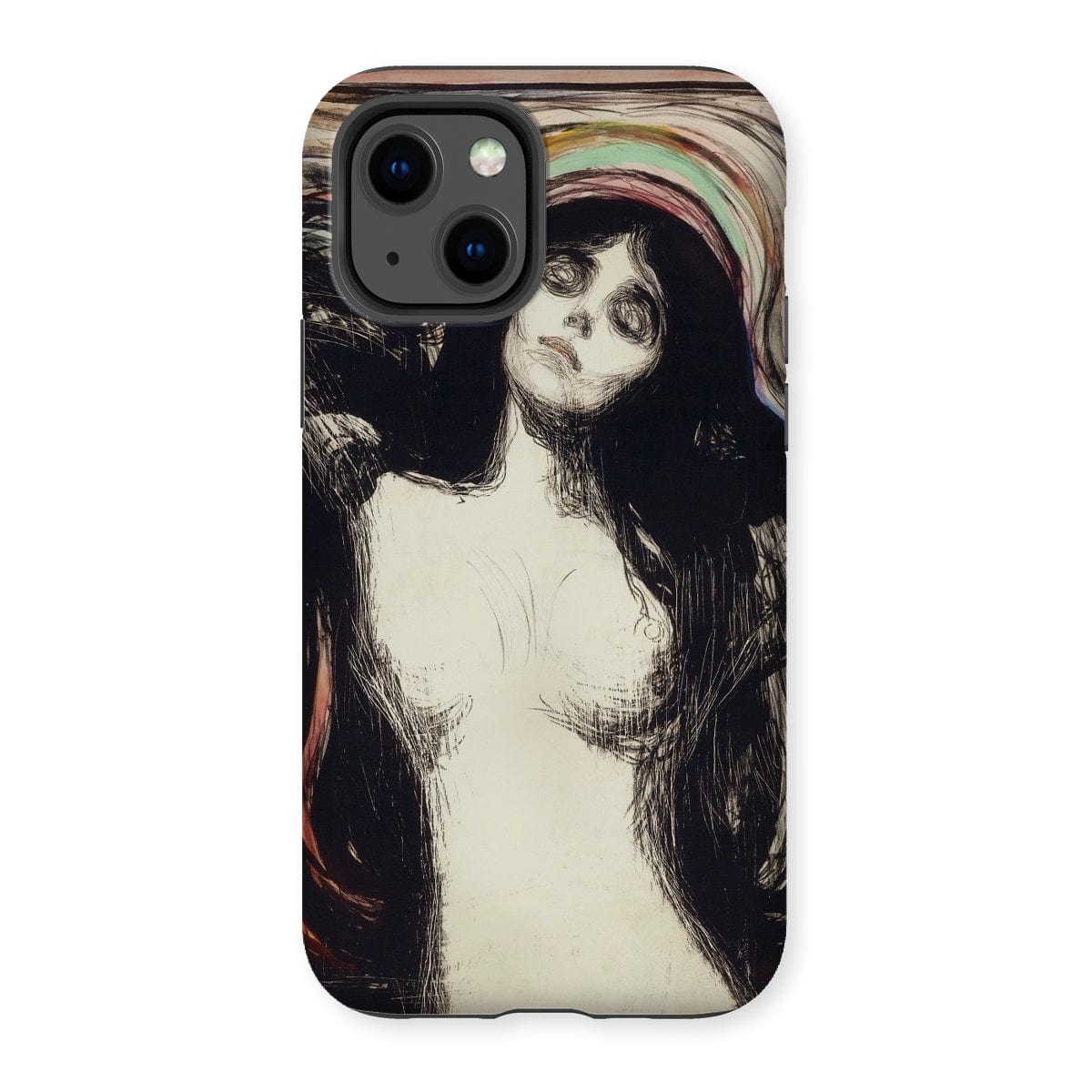 Casezest Mobile Phone Case for iPhone 13 / Gloss Munch Madonna Design