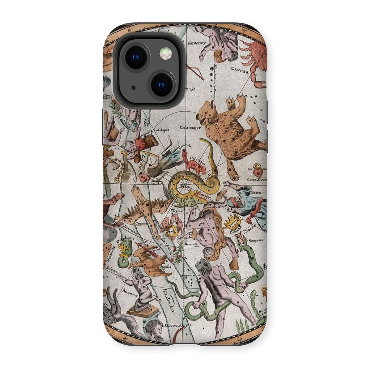 Casezest Mobile Phone Case for iPhone 13 / Gloss Old Constellation Map Design