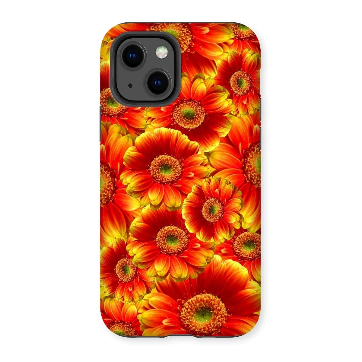 Casezest Mobile Phone Case for iPhone 13 / Gloss Orange Gerbera Design