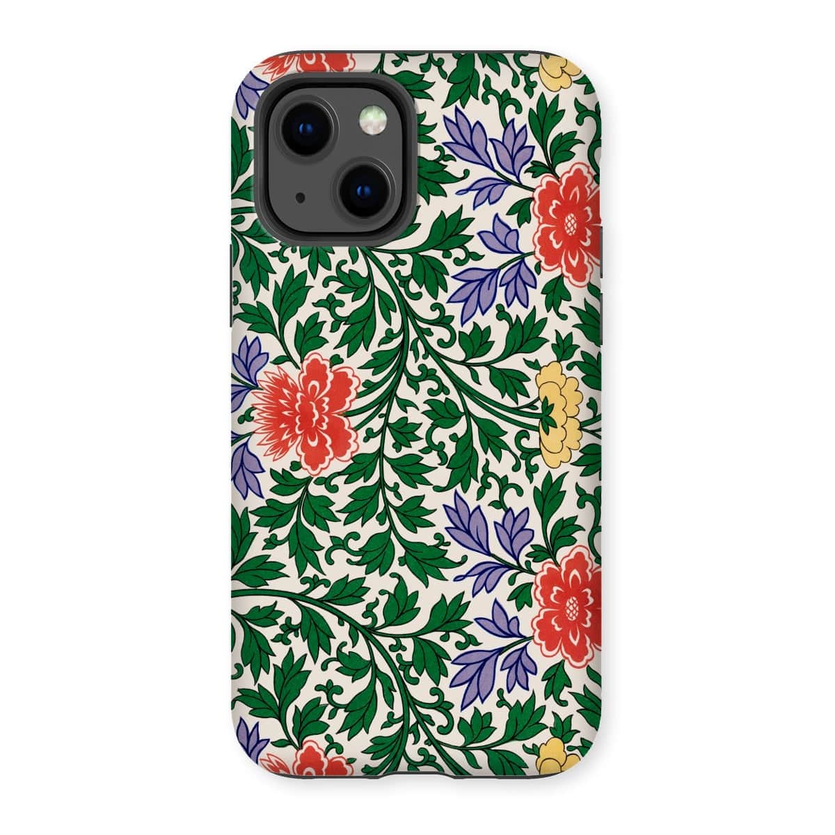 Casezest Mobile Phone Case for iPhone 13 / Gloss Oriental Botanical Design