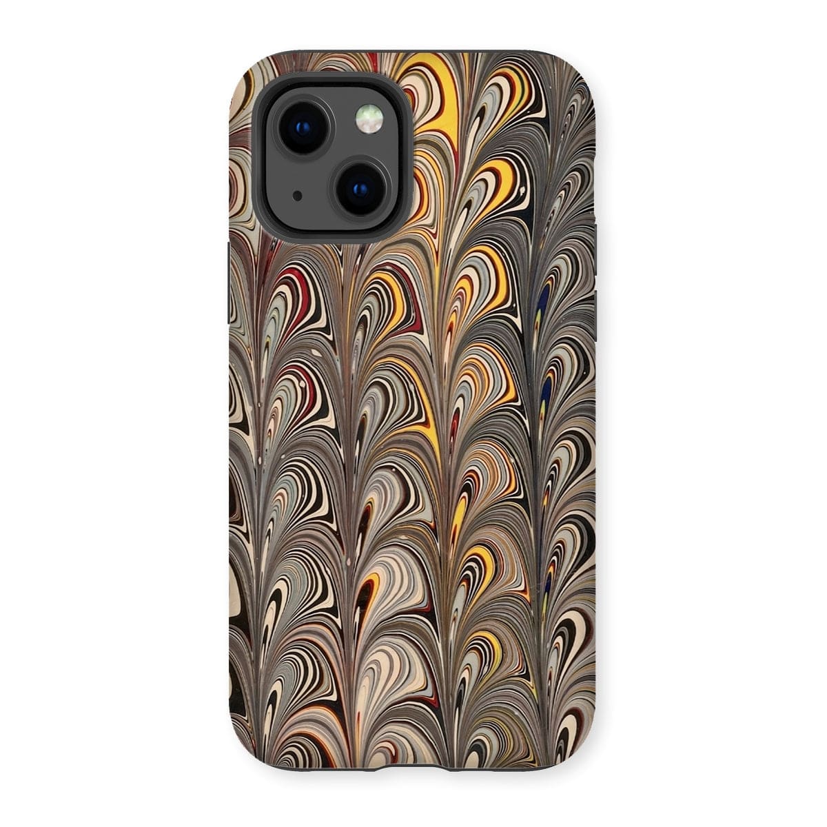 Casezest Mobile Phone Case for iPhone 13 / Gloss Peacock Marble Design