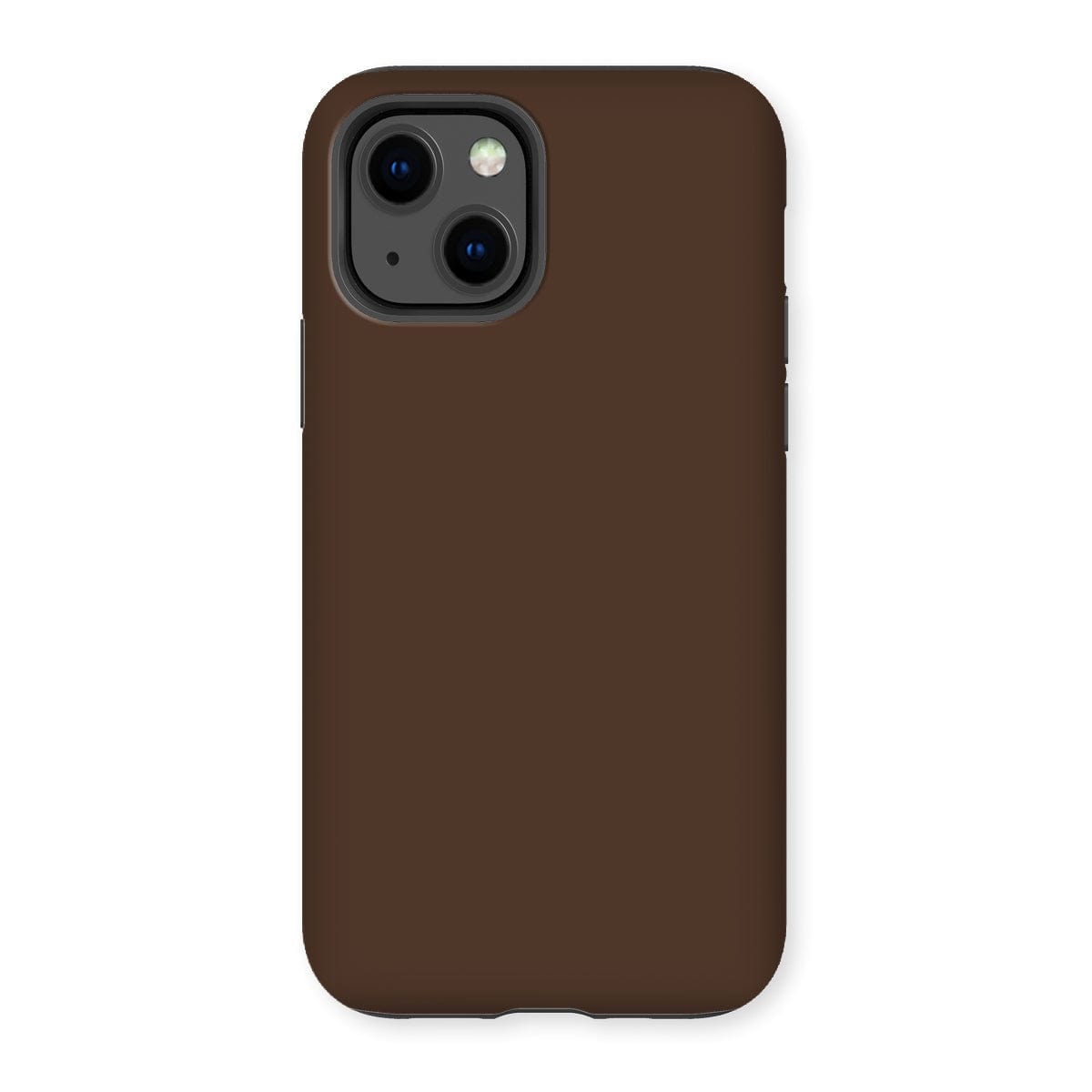 Casezest Mobile Phone Case for iPhone 13 / Gloss Pure Dark Brown Design