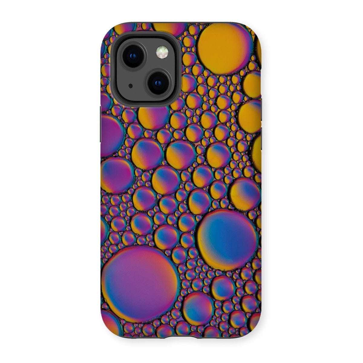 Casezest Mobile Phone Case for iPhone 13 / Gloss Purple Gold Bubble Design