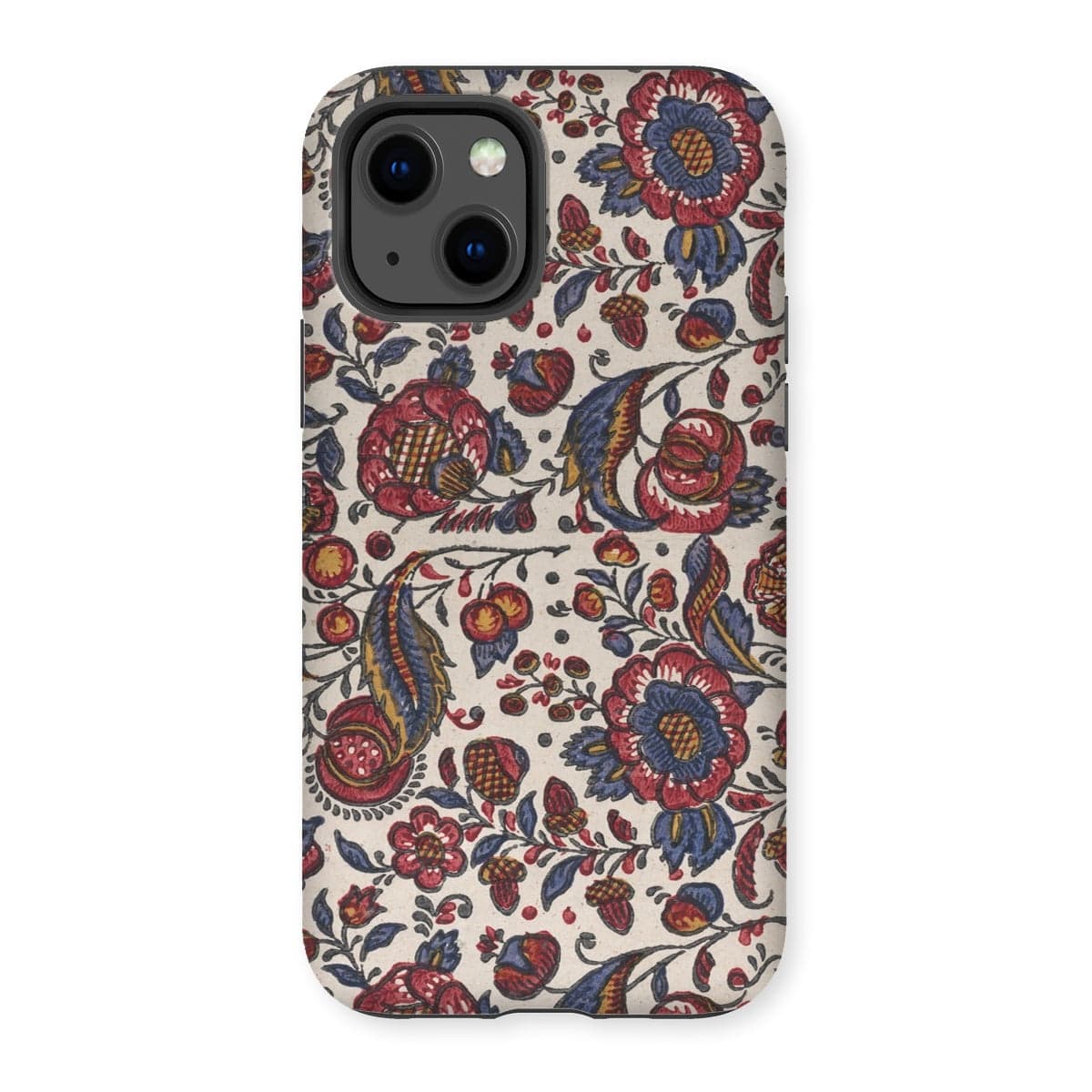 Casezest Mobile Phone Case for iPhone 13 / Gloss Red Blue and Yellow Flowers Design