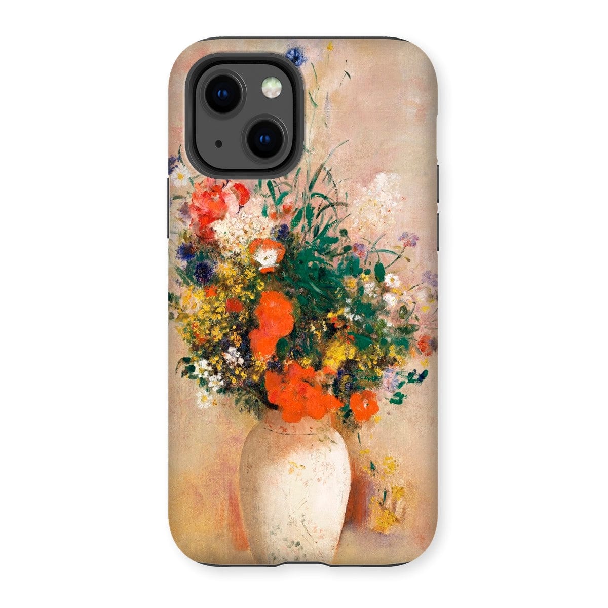 Casezest Mobile Phone Case for iPhone 13 / Gloss Redon Vase of Flowers Design