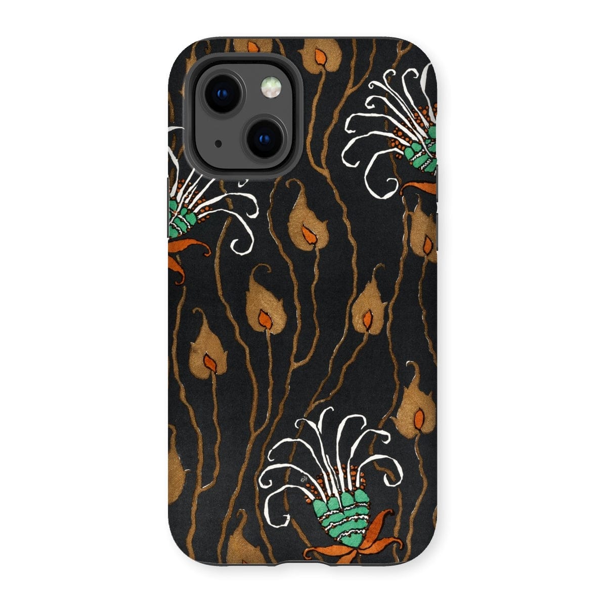 Casezest Mobile Phone Case for iPhone 13 / Gloss Séguy Dark Deco Flower Design